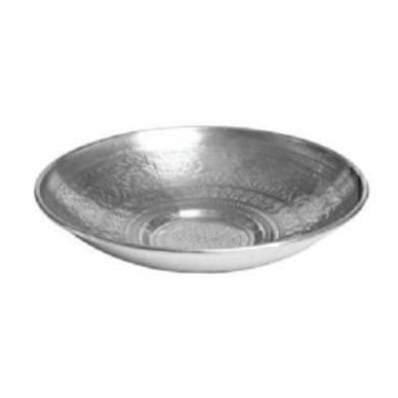Giant rustic medina stamped metal bowl. Diameter 38cm